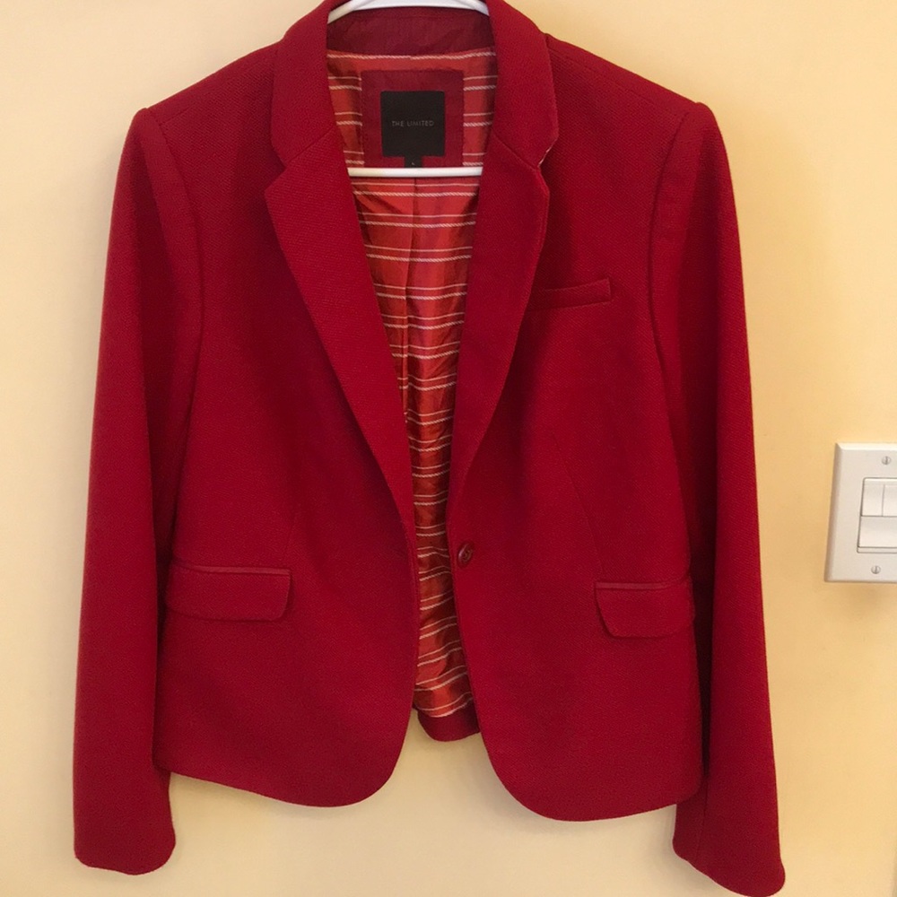 Gently Used, THE LIMITED Red Blazer, Size L